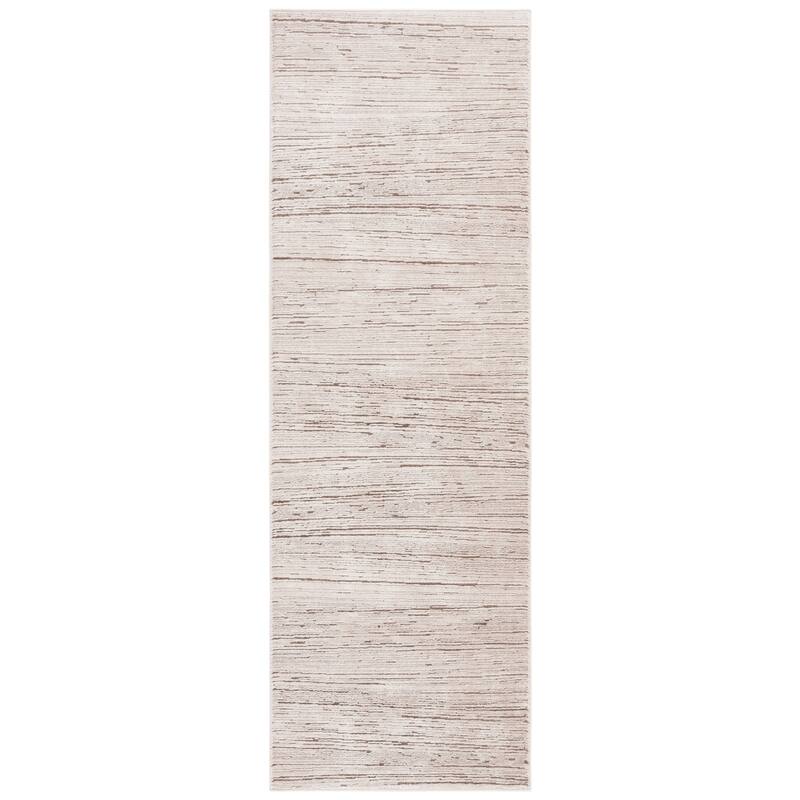 SAFAVIEH Whisper Rosie Modern Abstract Rug - 2'6" x 8' Runner - Beige/Dark Beig