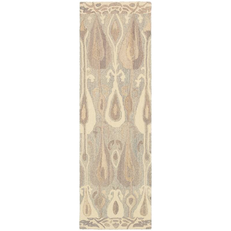 Style Haven Alana Abstract Hand-made Native Colored Wool Area Rug