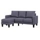 preview thumbnail 4 of 22, Modern Comfortable Living Room Furniture L Shape Sofa with Ottoman in Fabric with High Quality Wood and Durable Metal Legs