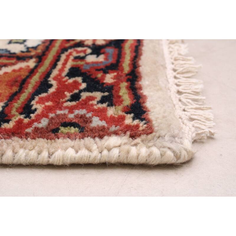 ECARPETGALLERY Hand-knotted Serapi Heritage Cream Wool Rug - 2'7 x 11'9