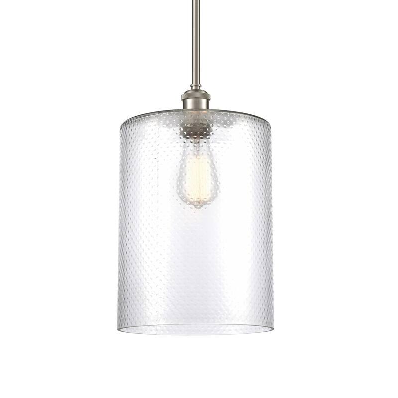 Innovations Lighting 516-1S-14-9-L Cobbleskill Pendant Cobbleskill 9" - Clear / Brushed Satin Nickel