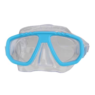 6.75" Sea Blue and Clear Newport Recreational Swim Mask for Kids