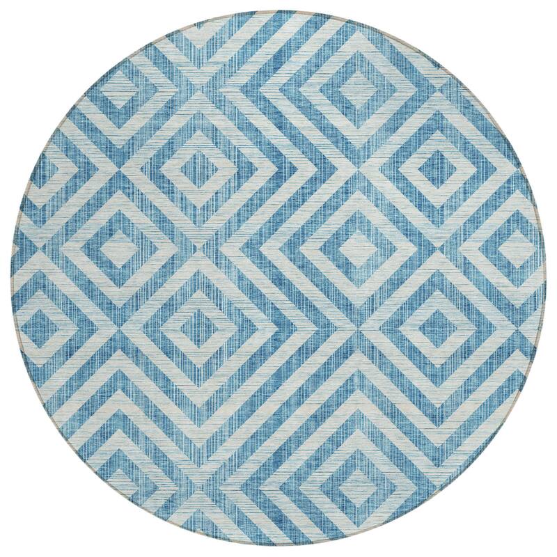 HomeRoots Geometric Transitional Rectangle Outdoor Rug