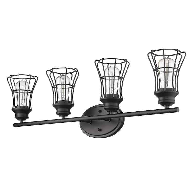 Piers 4-Light Bath/ Vanity Fixture - Matte Black
