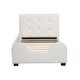 preview thumbnail 26 of 28, Twin Size Upholstered Platform Bed with Headboard & Guardrail