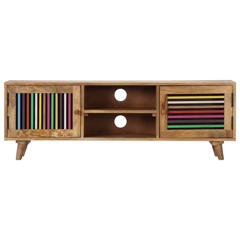 vidaXL TV Stand 47.2"x11.8"x15.7" Solid Wood Mango