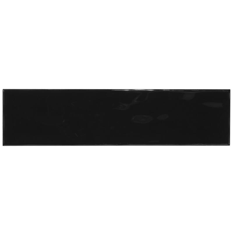 3" x 12" Porcelain Subway Glossy Tile - 44 Pieces (10.82 sqft) - Black