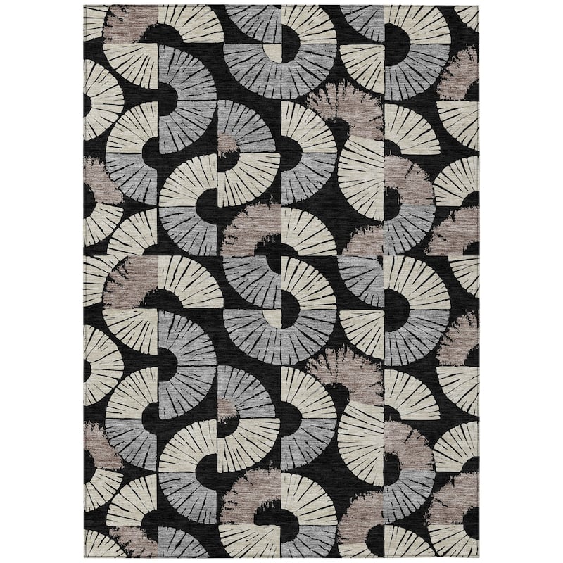Machine Washable Indoor/ Outdoor Modern Jay Chantille Rug
