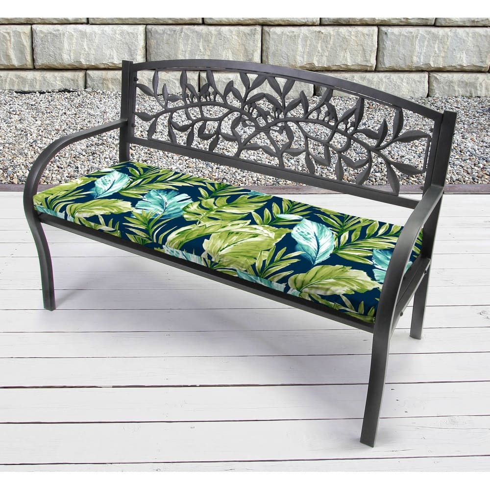 48" x 18" Outdoor Bench Cushion with Ties - 18'' L x 48'' W x 3.5'' H