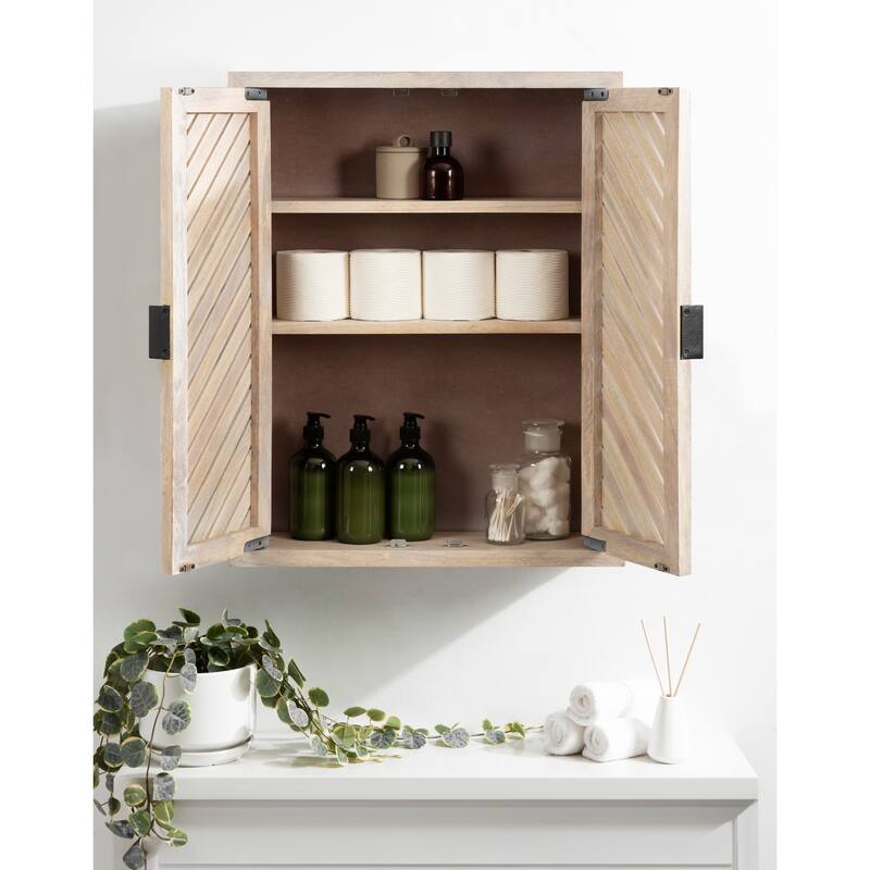 Kate and Laurel Mezzeta Tall 2-Door Bath Cabinet