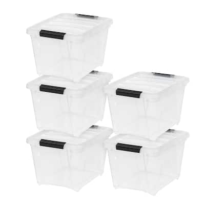 19 Qt. Stack & Pull Box in Pearl (5-Pack)