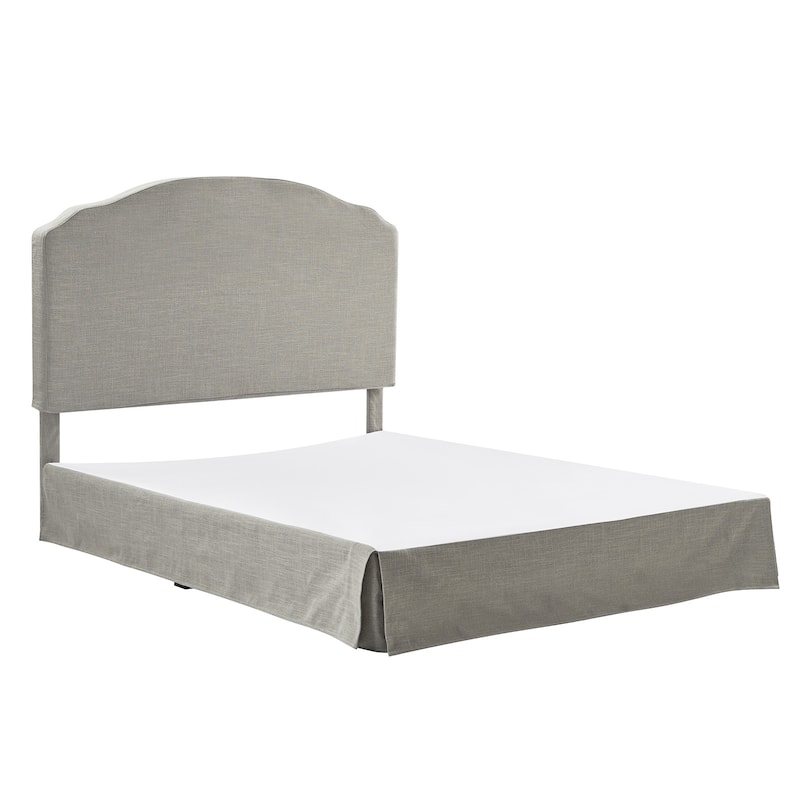 Kristian Traditional Bedroom Machine Washable Slipcovered Bed with Variety Fabric Choice Set-QB by HULALA HOME