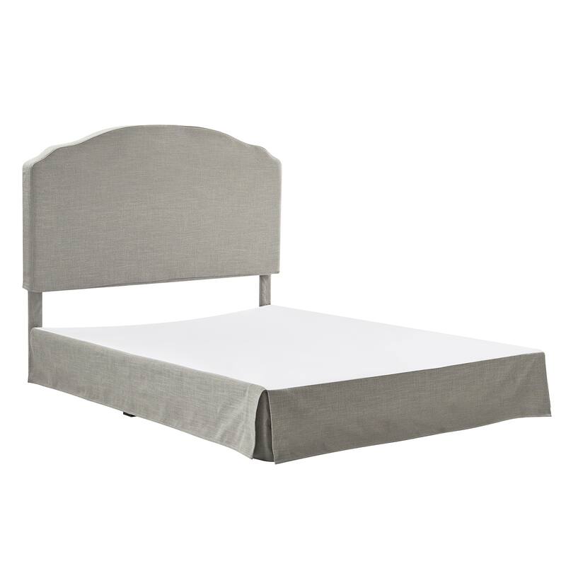 Kristian Traditional Bedroom Machine Washable Slipcovered Bed with Variety Fabric Choice Set-QB by HULALA HOME