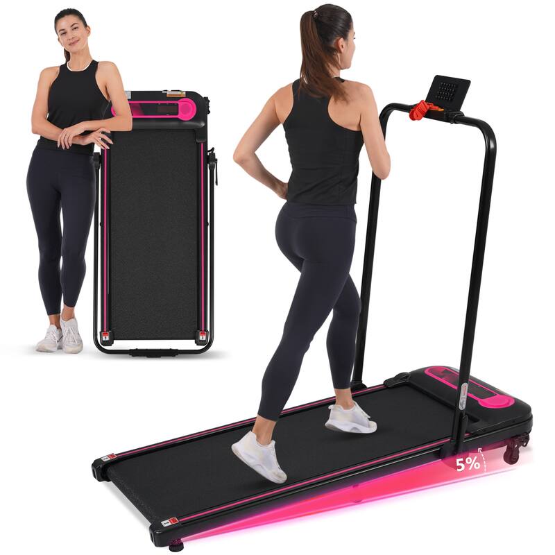 Folding Walking Pad Under Desk Treadmill for Home -2.5HP Walking Treadmill With Incline 0.5-7.5MPH 300LBS Capacity Treadmill