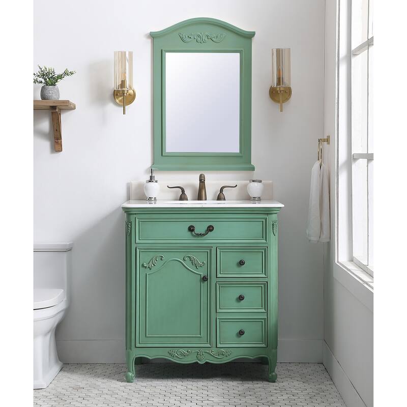 32" Bathroom Vanity - Green