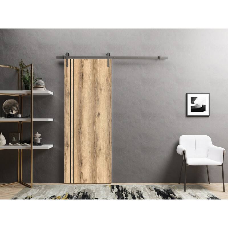 Sturdy Barn Door 18 x 80 Planum 0016 Oak with 6.6FT