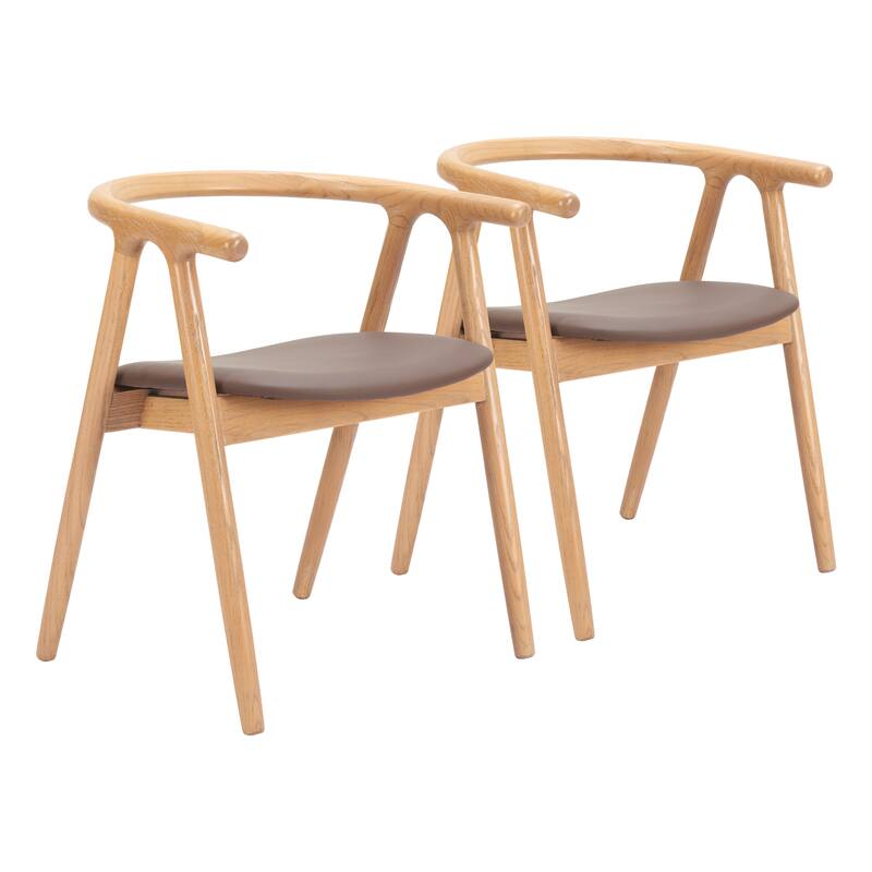 Peker Dining Chair Brown & Natural - Brown/Natural