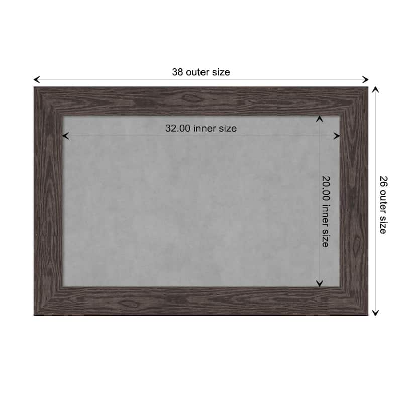 Amanti Art Bridge Black Framed Magnetic Board - Board Size 32x20