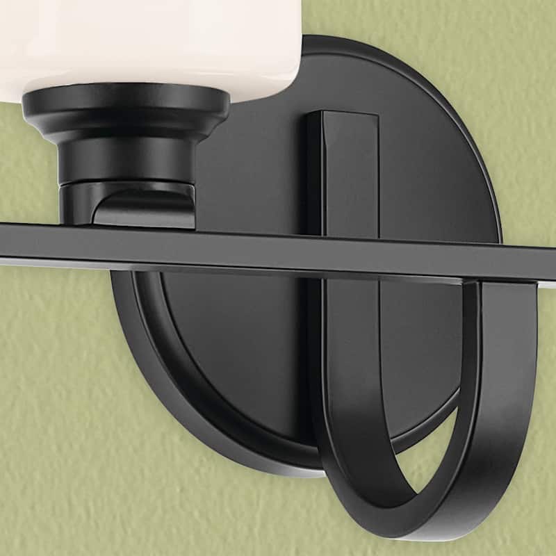 Kichler Lighting Gioe 32.25" 4-Light Vanity Light with Opal Glass in Black
