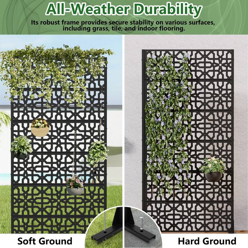 Dovelina 72'' x 47'' Privacy Metal Screen Fence Panel