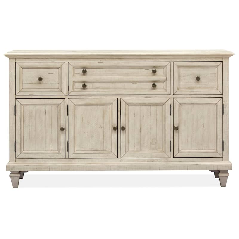 Magnussen Home Newport Alabaster Buffet - 64''W x 18''D x 38''H