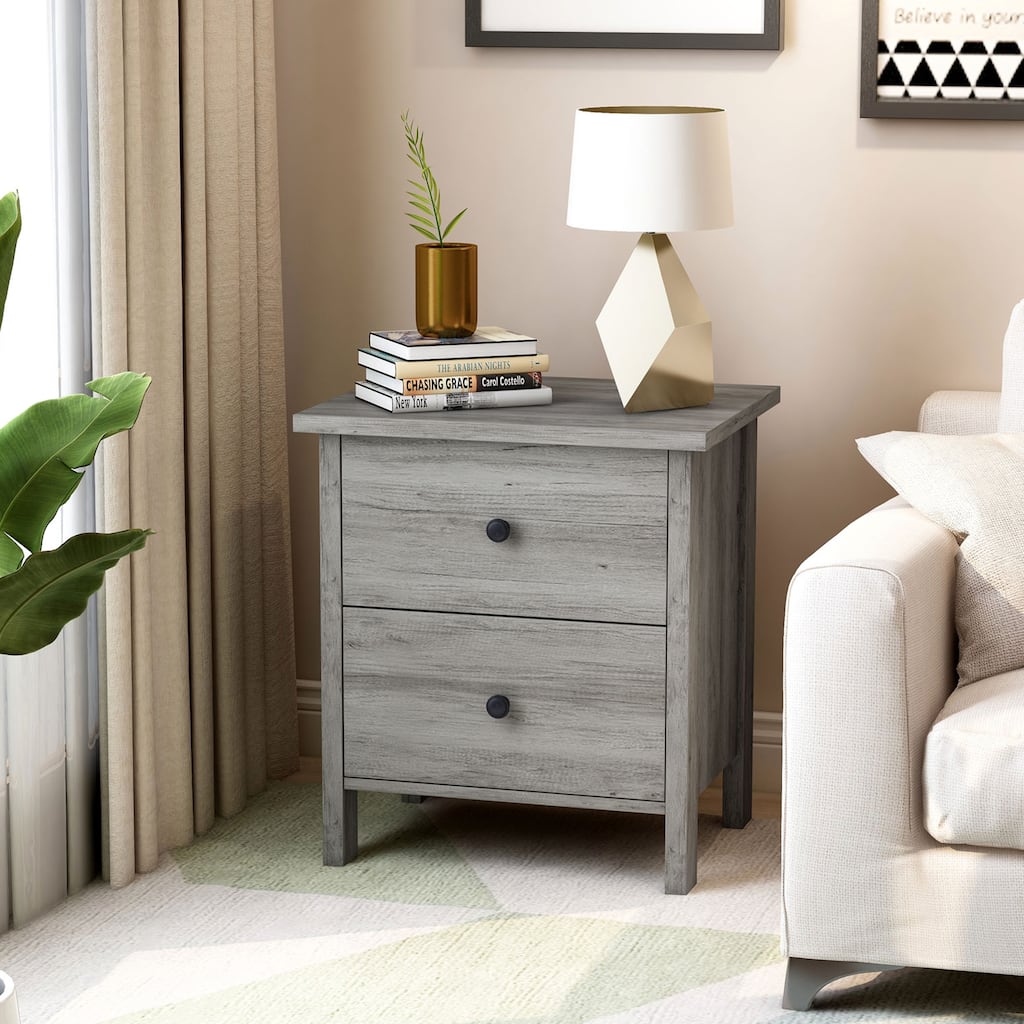 Marcello Contemporary Wood Nightstand with 2 or 3 Drawers by Furniture of America
