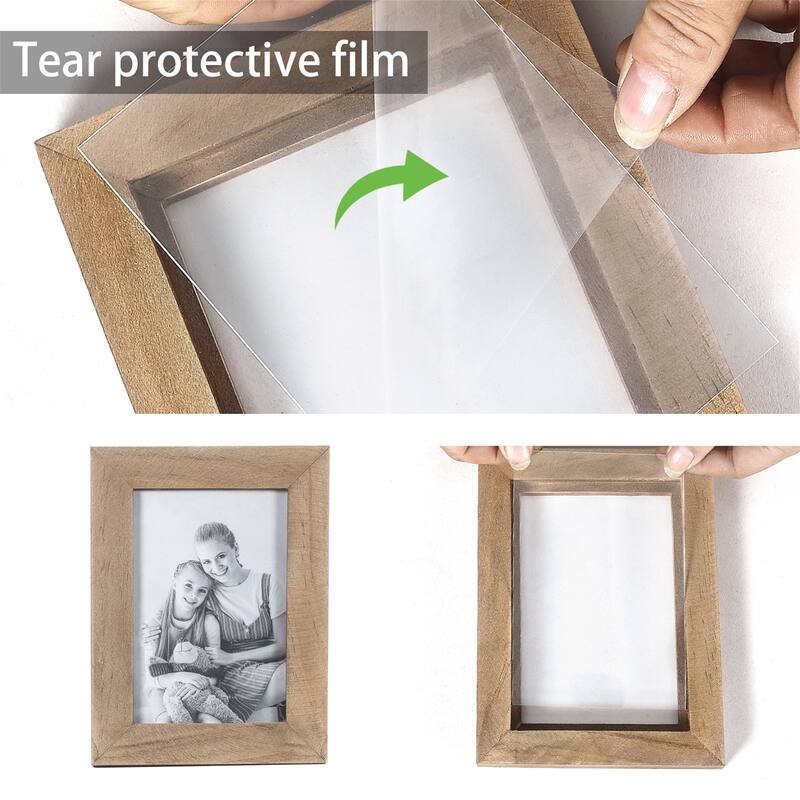 Adeco Decorative Distressed Wood Picture Frame Set