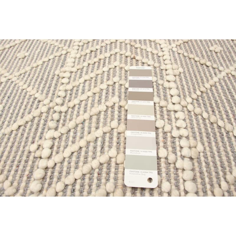 ECARPETGALLERY Braid weave Sienna Taupe Wool Rug - 5'0 x 8'0
