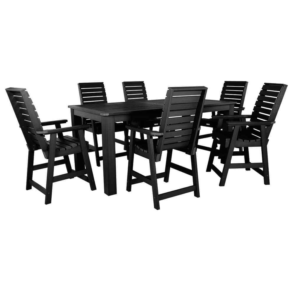 HIGHWOOD 7-Piece Counter Height Outdoor Dining Set - 42" x 84" Table