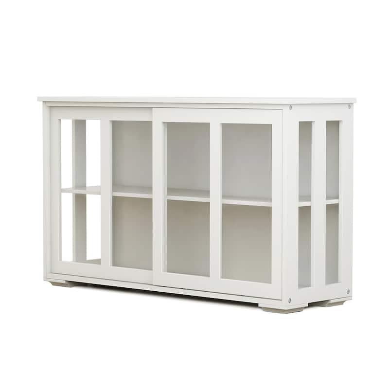 Kitchen Storage Stand Cupboard With Glass Door