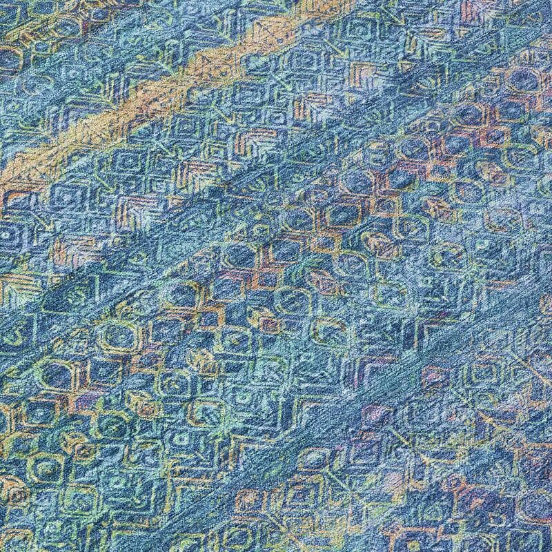 HomeRoots Striped Transitional Rectangle Outdoor Rug