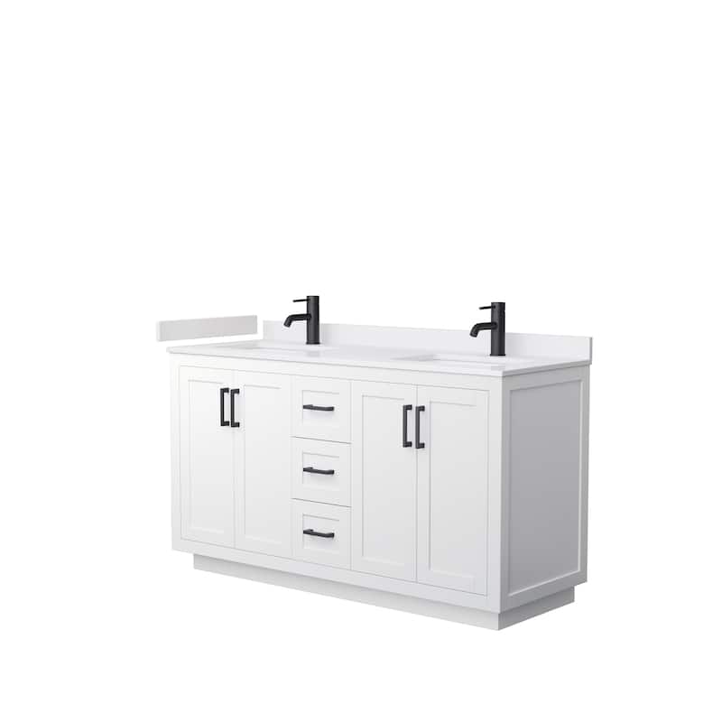 Miranda Double Vanity Set, Cultured Marble Top, No Mirror