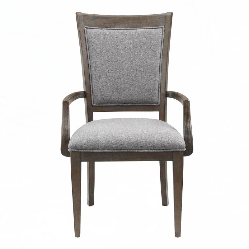Transitional Brown Gray Armchairs Set of 2