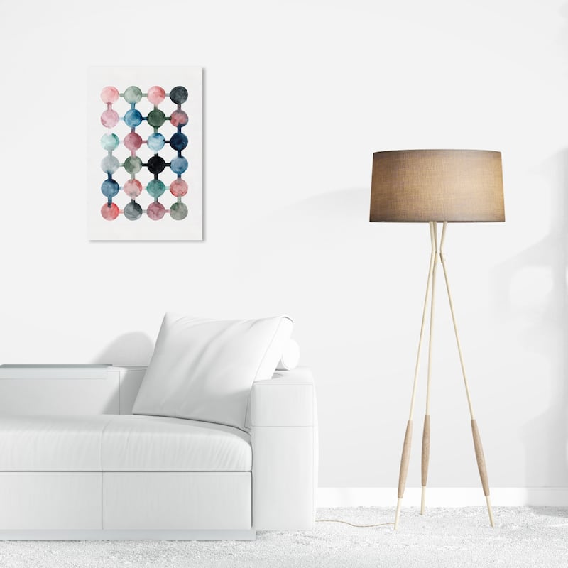 Wynwood Studio Canvas Abstract Peach Breeze Pink and Modern & Contemporary Wall Art Canvas Print - 24 x 16