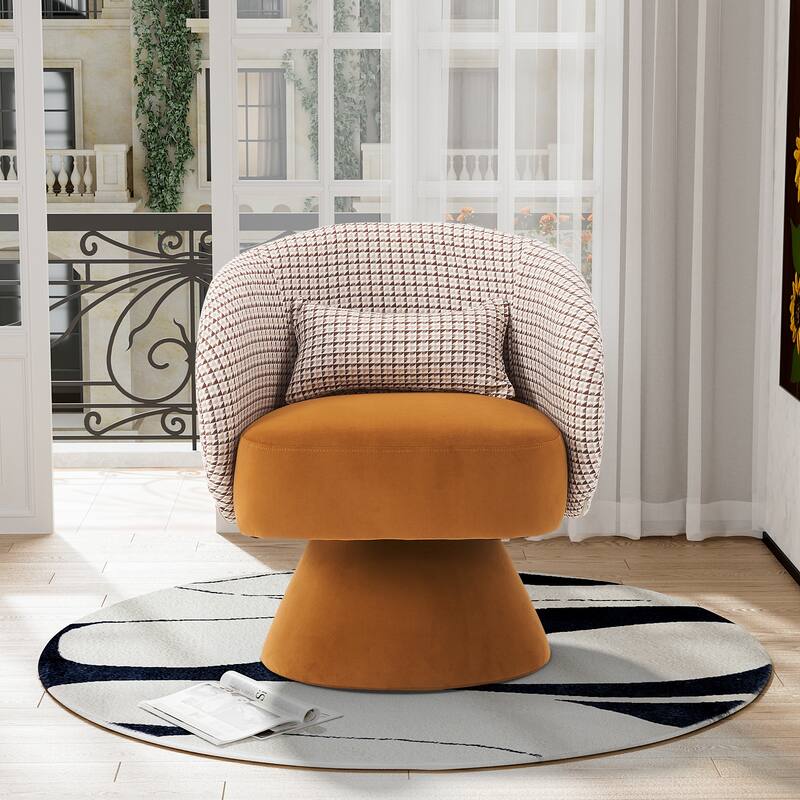 Ouyessir 360 Degree Swivel Cuddle Barrel Sofa Chairs