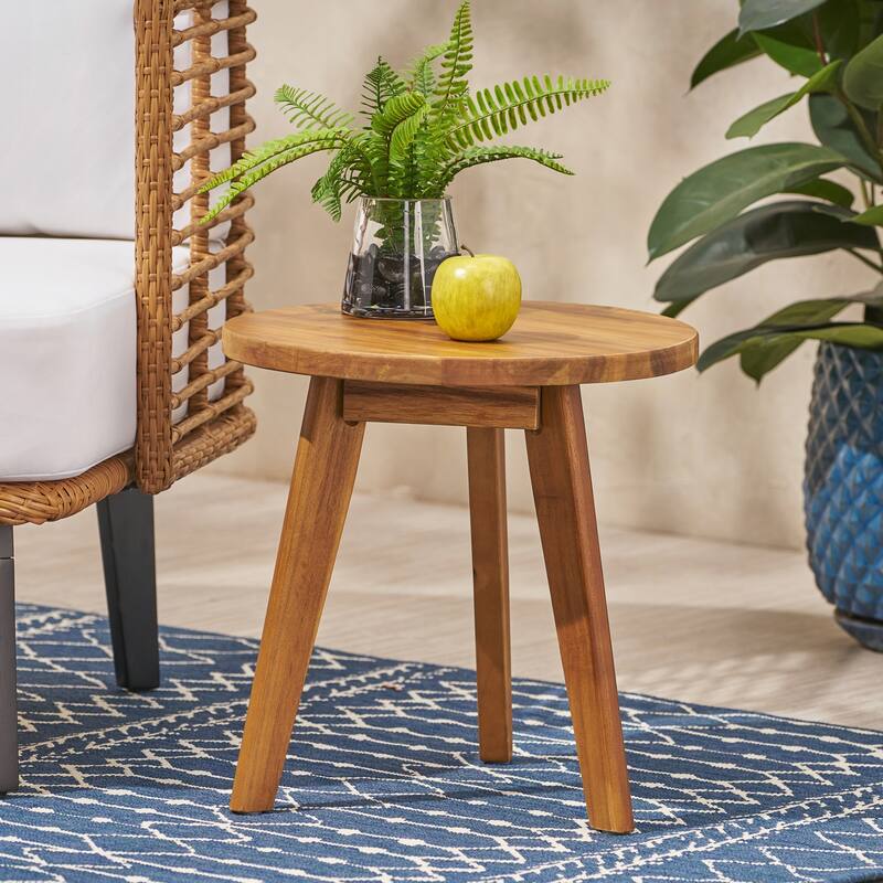 outdoor SIDE TABLE,withut chairs - Natural Stained