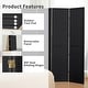 preview thumbnail 20 of 22, 4 Panel Pegboard Display Room Divider 5.6 FT Wooden Foldable Privacy Screen, Wood Room Divider