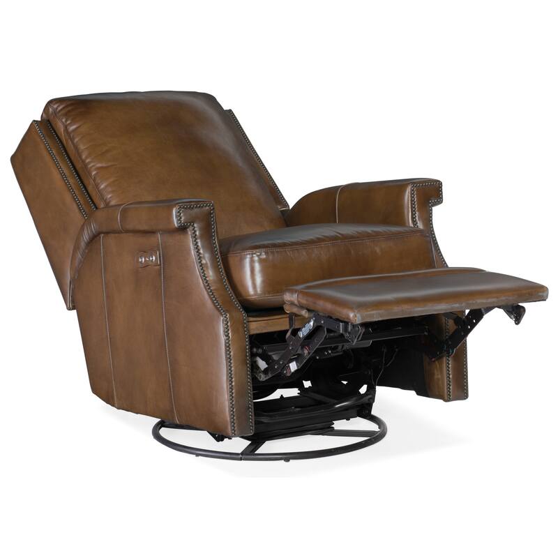 Hooker Furniture RC379-PSWGL Collin 31" Wide Leather Swivel Power