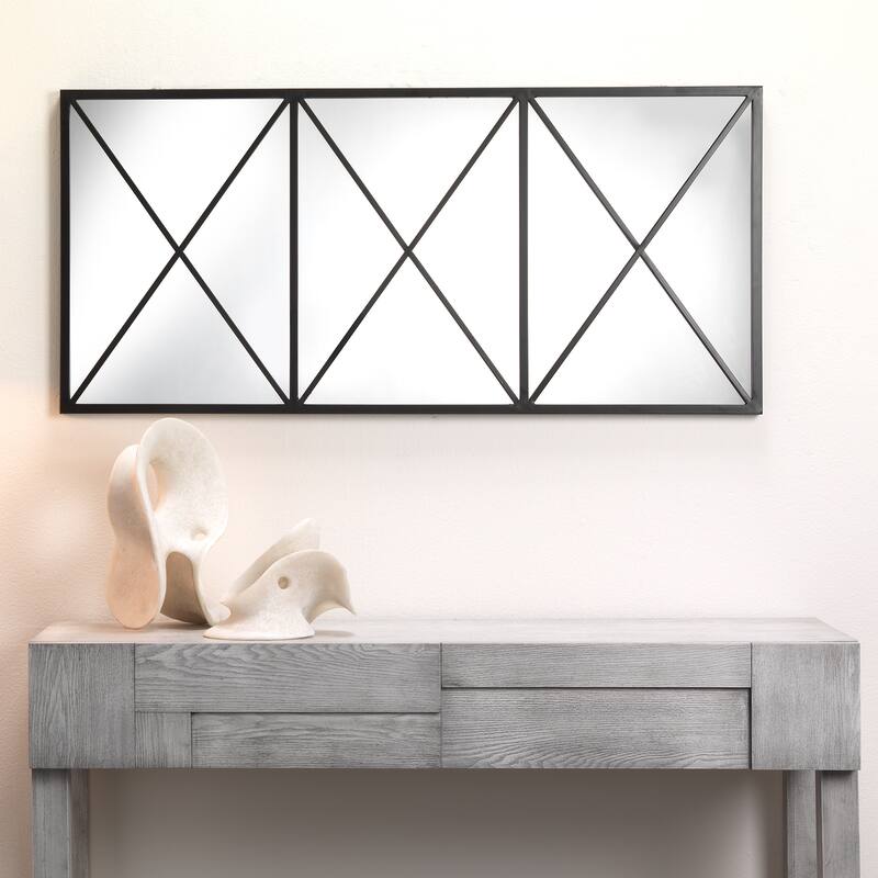Alden Decor Hunter Iron Rectangle Mirror