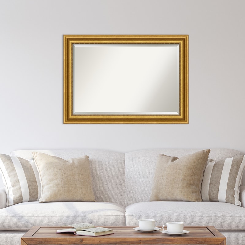 Beveled Wall Mirror - Parlor Gold Frame - Parlor Gold