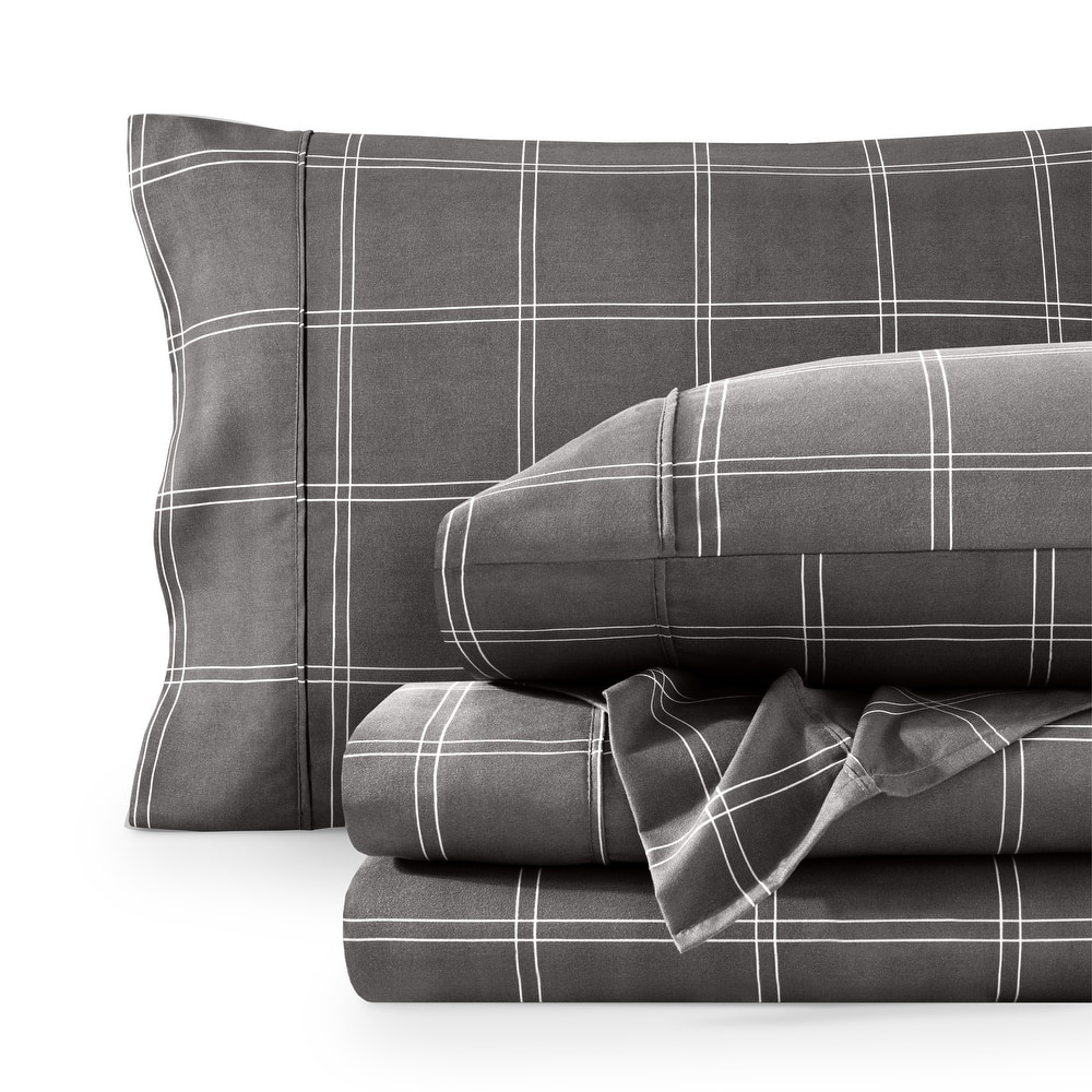 Bare Home Double Brushed Deep Pocket Printed Sheet Set