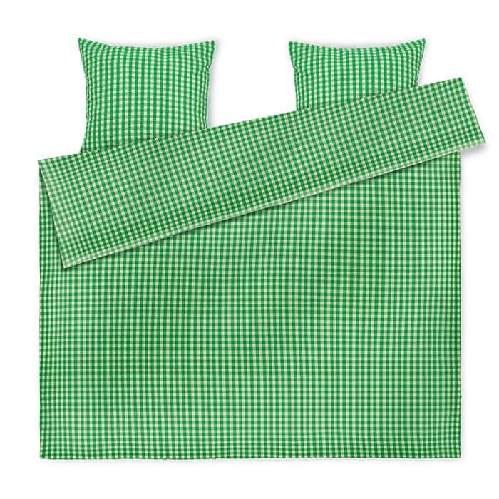 JUNA Bæk&Bølge Duvet Cover Set, Green/Sand