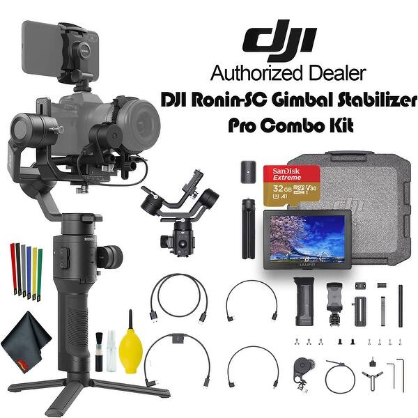 Shop Dji Ronin Sc Gimbal Stabilizer Pro Combo Kit 3 Axis Gimbal Stabilizer For Mirrorless And Dslr Cameras With 32gb Memory Card Overstock 30015123
