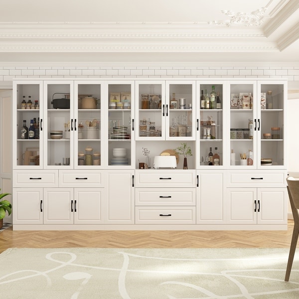 Large white buffet cabinet discount