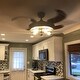 preview thumbnail 9 of 7, Industry 46-inch Bronze Industrial Weathered Oak Retractable Ceiling Fan