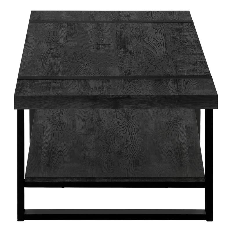 47 Inch Rectangular Coffee Table with Shelf for Living Room Storage - 47.25” x 23.75” x 17.75”