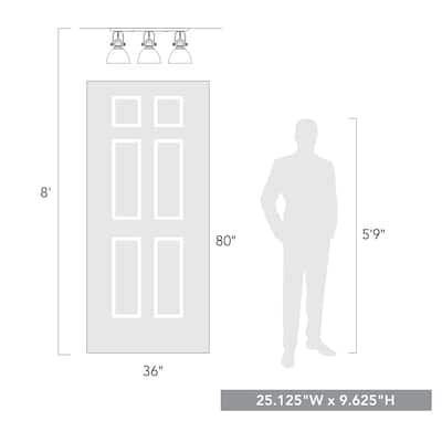 Hines 3 Light Semi-Flush - 10x9.625"