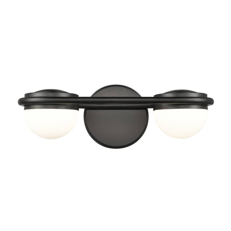 Nelly 14-inch Wide 2-Light Vanity Light in Matte Black - 14