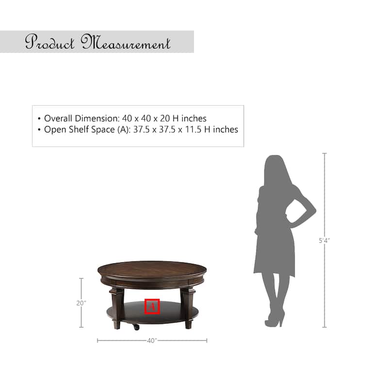 Solinari Round Coffee Table - Espresso
