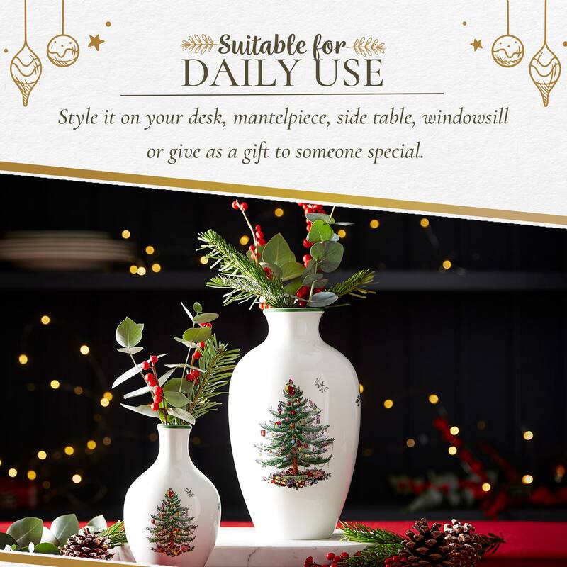 Spode Christmas Tree Posy Vase